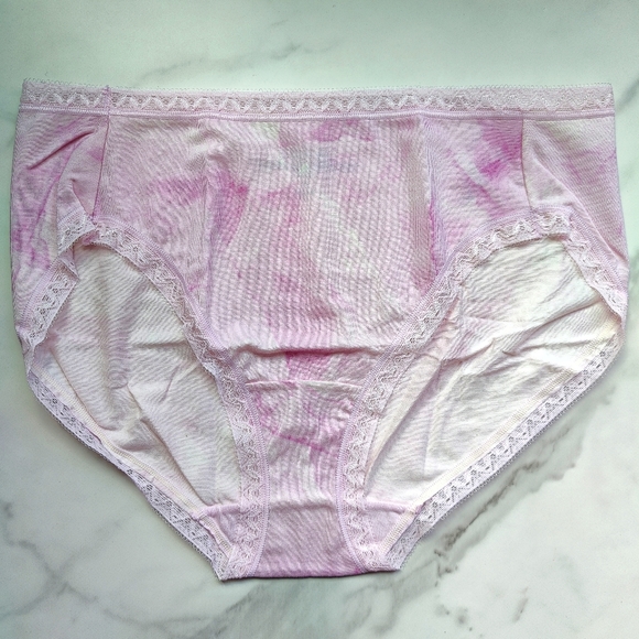 NWT SOMA COTTON MODAL HIGH-LEG BRIEF PANTY IN SIZE MEDIUM DEEP DIVE PARTY PINK - Picture 1 of 5
